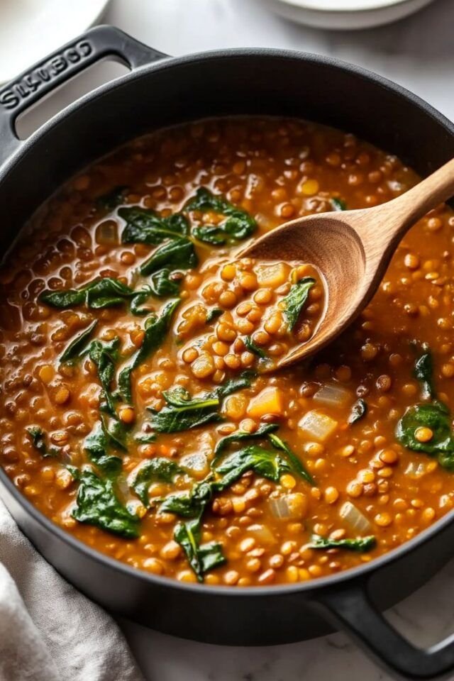 Creamy lentil soup with ajwain seeds